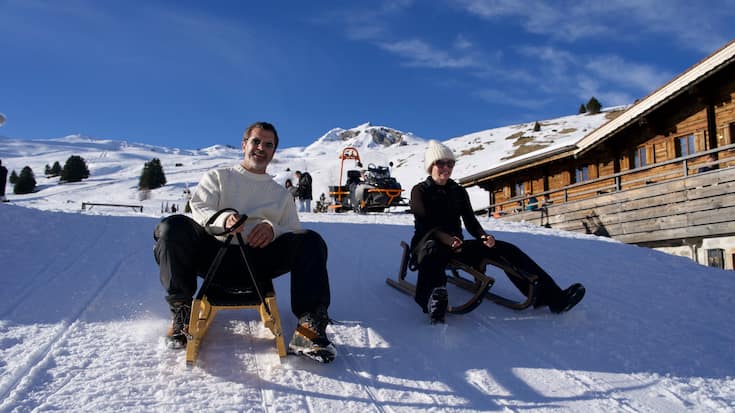 Rasant in Savognin GR:  Andreas Caminada  und Karoline Herfurth.