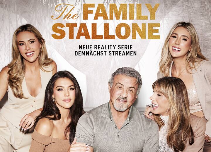 Sylvester Stallone mit seiner Familie