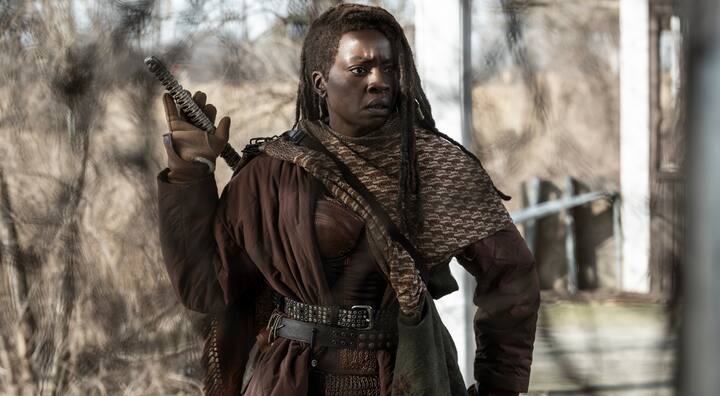 Auch Michonne (Danai Gurira) hält eisern an ihrer Suche nach Rick Grimes fest.
